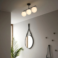 Plafondlamp bollen Nordlux &apos;Grant&apos; zwart modern E14 fitting 70 cm