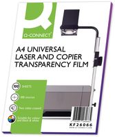Q-CONNECT overhead transparanten voor laserprinter, ft A4, pak van 100 vel - thumbnail