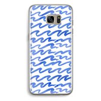 Blauwe golven: Samsung Galaxy S7 Edge Transparant Hoesje