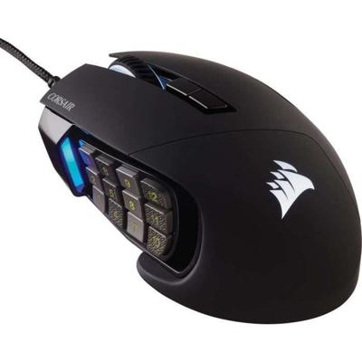 CORSAIR SCIMITAR RGB ELITE-gamingmuis - 18.000 DPI - zwart (CH-9304211-EU)