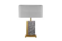 Tafellamp ELEGANCIA 65cm marmer staal goudgrijs - 43732