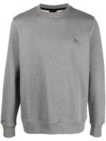 PS Paul Smith sweat en coton biologique à logo zèbre - Gris