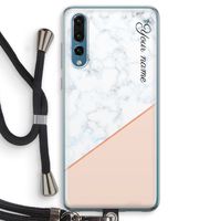 Marmer in stijl: Huawei P20 Pro Transparant Hoesje met koord