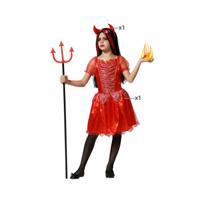 Kostuums voor Kinderen Rood Demoness Demon - Maat: 3-4 Jaar - Maat: 3-4 Jaar