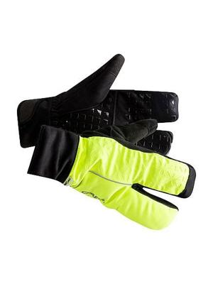 Craft Siberian 2.0 Split finger fietshandschoenen zwart/geel unisex