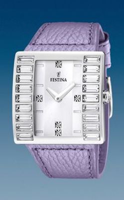 Horlogeband Festina F16538-4 Leder Paars 32mm