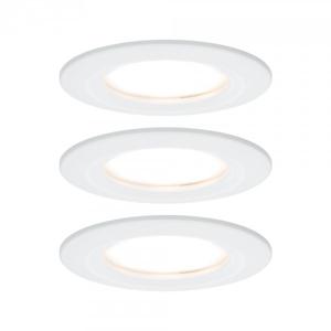 Paulmann Nova Inbouwlamp voor badkamer Set van 3 stuks LED LED 18 W IP44 Wit (mat)