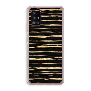 Gouden strepen: Samsung Galaxy A51 5G Transparant Hoesje