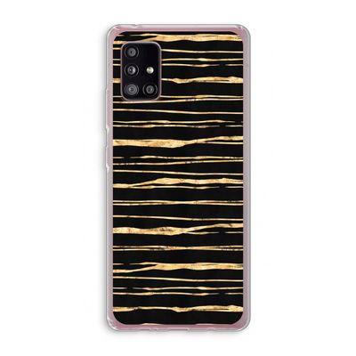 Gouden strepen: Samsung Galaxy A51 5G Transparant Hoesje