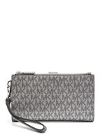 Michael Kors pochette monogrammé Jet Set à anse poignet - Argent