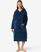 HEMA Dames snuggle hoodie fleece rib blauw