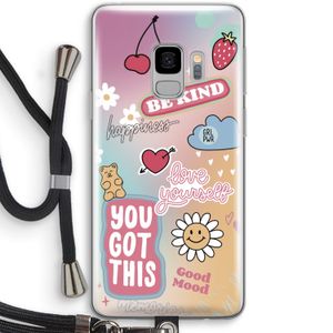 Positivity: Samsung Galaxy S9 Transparant Hoesje met koord