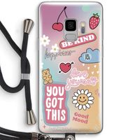 Positivity: Samsung Galaxy S9 Transparant Hoesje met koord