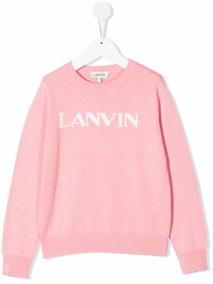 Lanvin Enfant sweat à logo imprimé - Rose