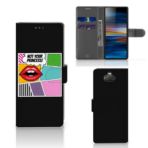 Sony Xperia 10 Wallet Case met Pasjes Popart Princess