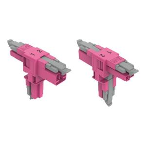 WAGO 890-1703 T-verbinder 890 Totaal aantal polen: 2 16 A Pink 25 stuk(s)