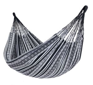 'Comfort' Black White Tweepersoons Hangmat - 180 kg - Zwart - Colombiaanse - Tropilex