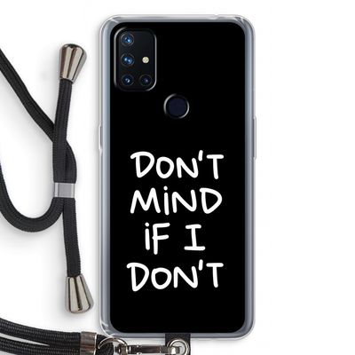 Don't Mind: OnePlus Nord N10 5G Transparant Hoesje met koord