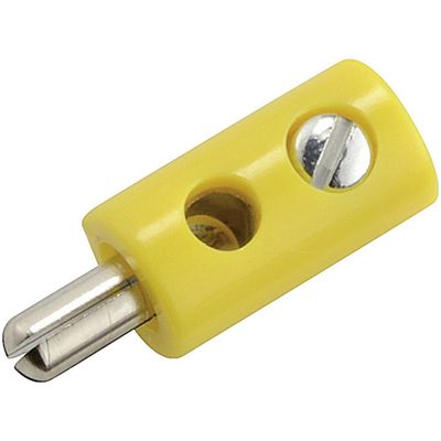 Kahlert Licht Miniatuur-banaanstekker Stekker, recht Stift-Ø: 2.6 mm Oranje 1 stuk(s) Piece