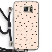 Kleine kattenkopjes: Samsung Galaxy S7 Transparant Hoesje met koord