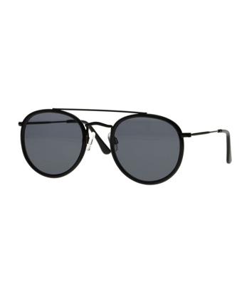 Spectrum zonnebril double bridge zwart smoke glas heren