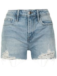 FRAME short en jean à effet usé - Bleu