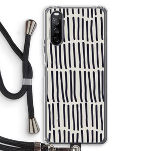 Moroccan stripes: Sony Sony Xperia 10 III Transparant Hoesje met koord