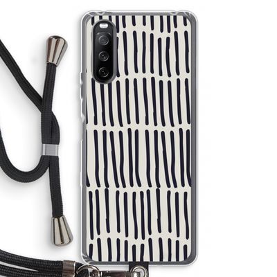 Moroccan stripes: Sony Sony Xperia 10 III Transparant Hoesje met koord