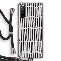 Moroccan stripes: Sony Sony Xperia 10 III Transparant Hoesje met koord