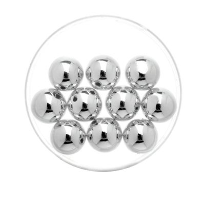 10x stuks metallic sieraden maken kralen in het zilver van 10 mm