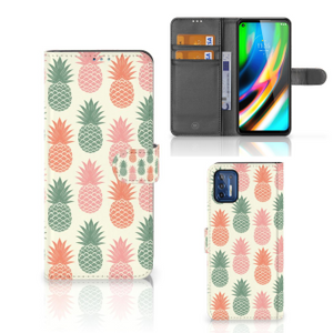 Motorola Moto G9 Plus Book Cover Ananas