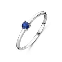 925 Zilveren Ring September Saffier Geboortesteen 3mm