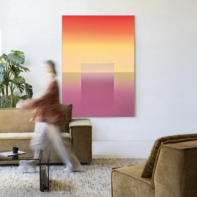 Urban Cotton Wandkleed 'Gradient 1' 145 x 190cm in Frame - black