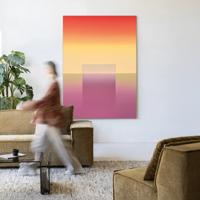 Urban Cotton Wandkleed 'Gradient 1' 145 x 190cm in Frame - black