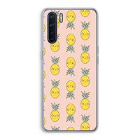 Ananas: Oppo A91 Transparant Hoesje Ananas: Oppo A91 Transparant Hoesje
