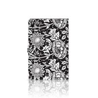 Samsung Galaxy Tab S7 FE | S7+ | S8+ Tablet Cover Black Flowers - thumbnail
