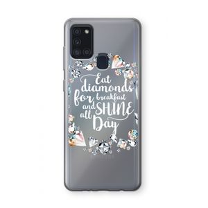 Diamonds: Samsung Galaxy A21s Transparant Hoesje