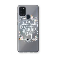 Diamonds: Samsung Galaxy A21s Transparant Hoesje