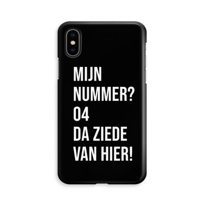 Da ziede van hier - Zwart: iPhone X Volledig Geprint Hoesje