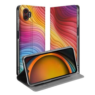Bookcase Samsung Galaxy Xcover7 Pro Regenboog