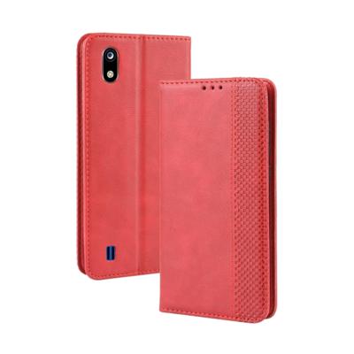 Magnetische Buckle retro Crazy Horse textuur horizontale Flip lederen case voor ZTE Blade A7 (2019) met houder & kaartsleuven & fotolijstjes (rood)