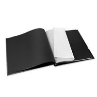 ZEP - Fotoalbum Umbria wit met Pergamijn beschermvellen 30 vel / 60 pagina's zwart formaat 30x30 - EBB30WH - thumbnail