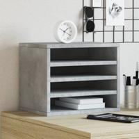 VidaXL Bureau organiser 36x26x29,5 cm bewerkt hout betongrijs VidaXL Bureau organiser 36x26x29,5 cm bewerkt hout betongrijs