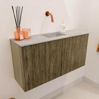 Toiletmeubel Mondiaz Joya Dlux | 80 cm | Meubelkleur Dusk | Faye wastafel Glace Wasbak Midden | Zonder kraangat(en)