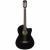 Fender Classic Design CN-140SCE Black elektrisch-akoestische klassieke gitaar met koffer