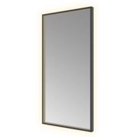 Spiegel Hotbath &MORE 80x50 cm LED-Verlichting Spiegelverwarming Rechthoek Geborsteld Zwart PVD
