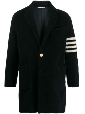 Thom Browne pardessus à 4 bandes contrastantes - Bleu
