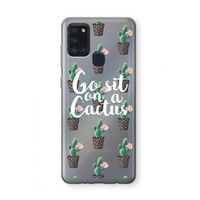 Cactus quote: Samsung Galaxy A21s Transparant Hoesje