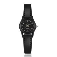 Elegant dameshorloge met zwart leren bandje - Minimalistisch design