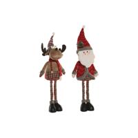 Kerstversiering Home ESPRIT Rood Groen 30 X 21 X 54 CM (2 Stuks)